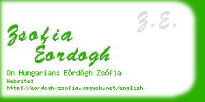 zsofia eordogh business card