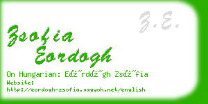 zsofia eordogh business card